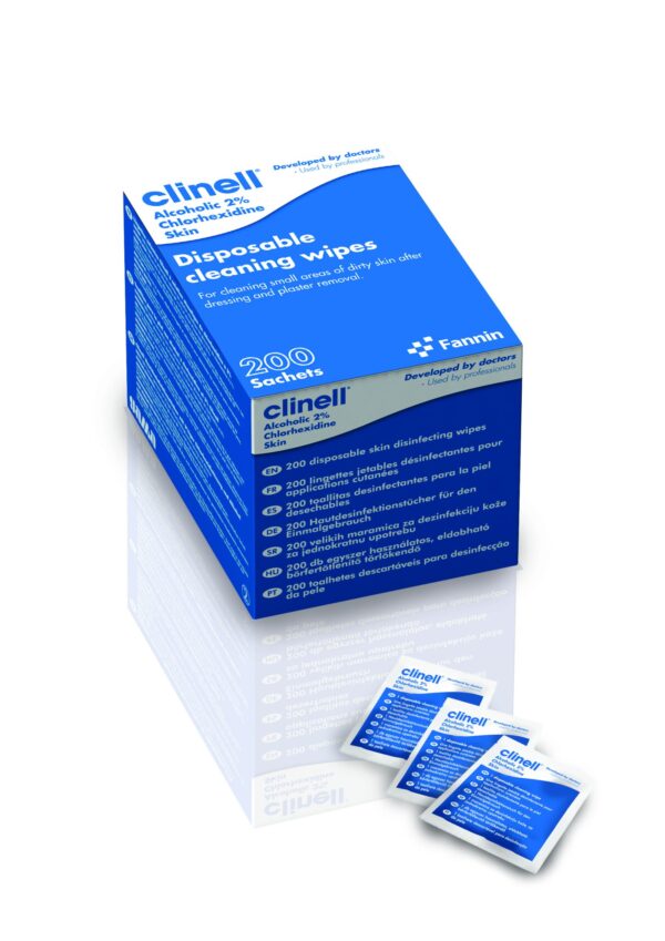 Clinell Wipes (Box of 200 wipes)